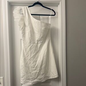 TCEC One-Shoulder White Dress